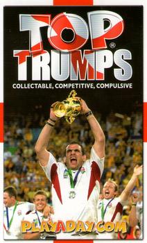 2003 Top Trumps England Rugby Heroes #NNO Jonny Wilkinson Back